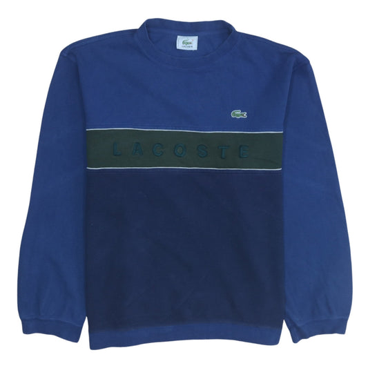Lacoste Men's Blue Embroidered Logo Sweatshirt L Regular Fit