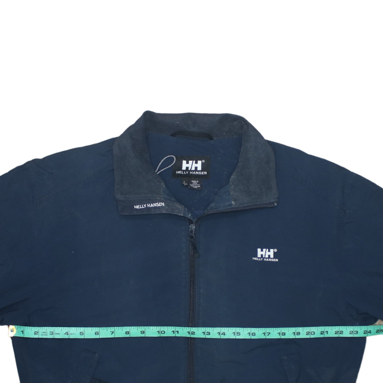 Helly Hansen Men's Blue Nylon Bomber Jacket L Windproof Full Zip