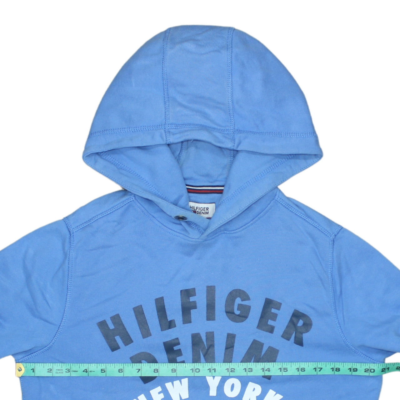 Tommy Hilfiger Men's Blue Pullover Hoodie Size S Graphic Print