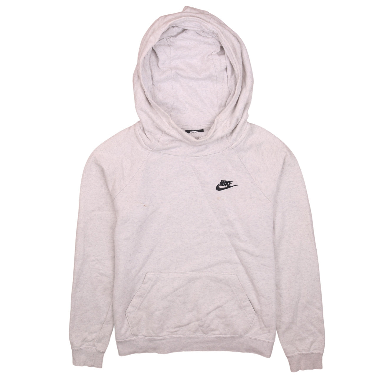 Nike Men Grey Pullover Hoodie Small Fleece Logo Sweatshirt
