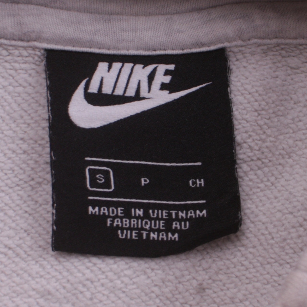 Nike Men Grey Pullover Hoodie Small Fleece Logo Sweatshirt