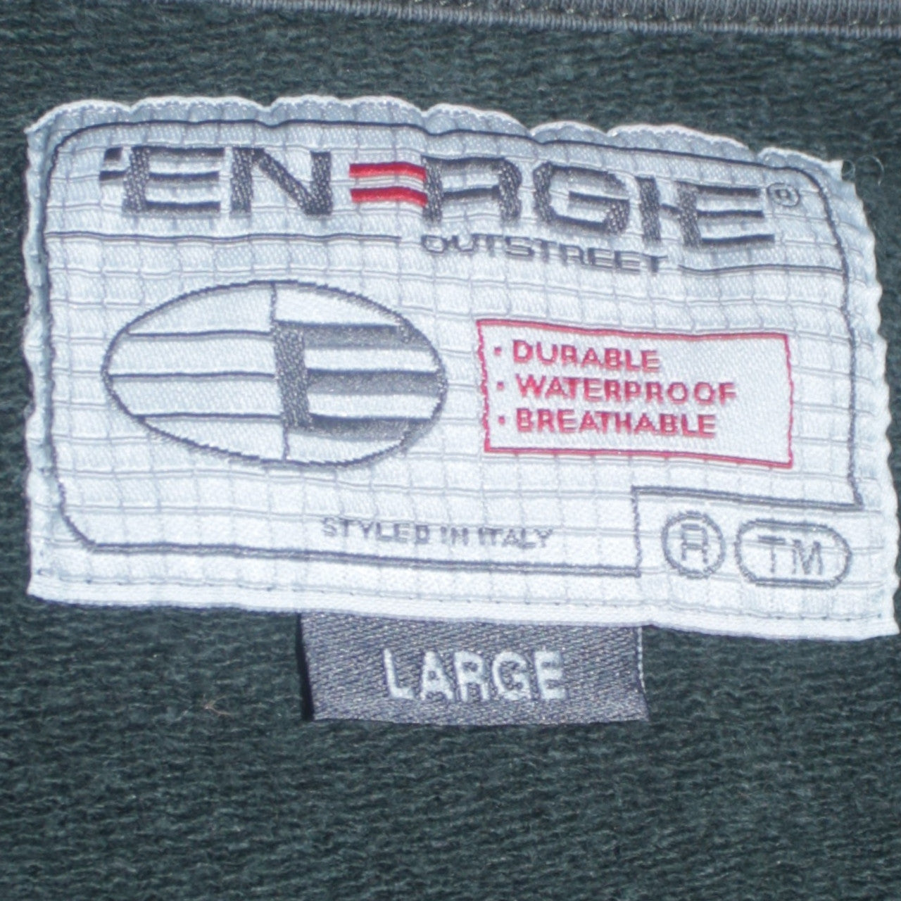 Energie Men's Green Large Pullover Crew Neck Embroidered Sweatshirt