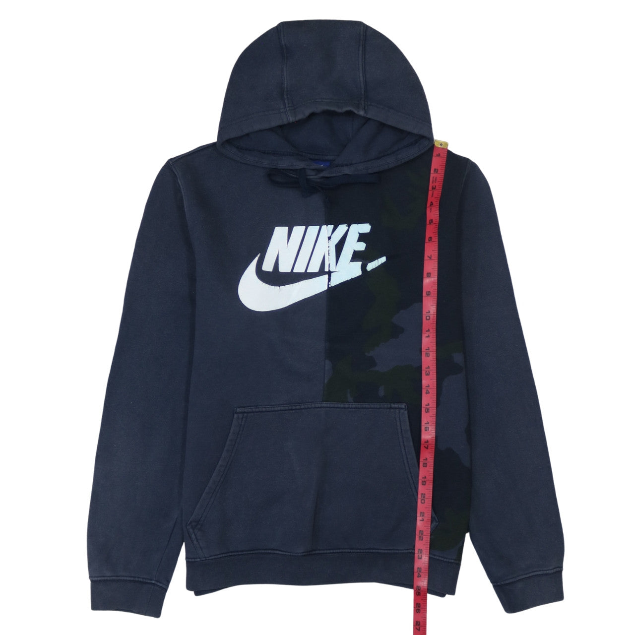 Nike Men's Blue Pullover Hoodie S Camouflage Graphic Logo Fleece