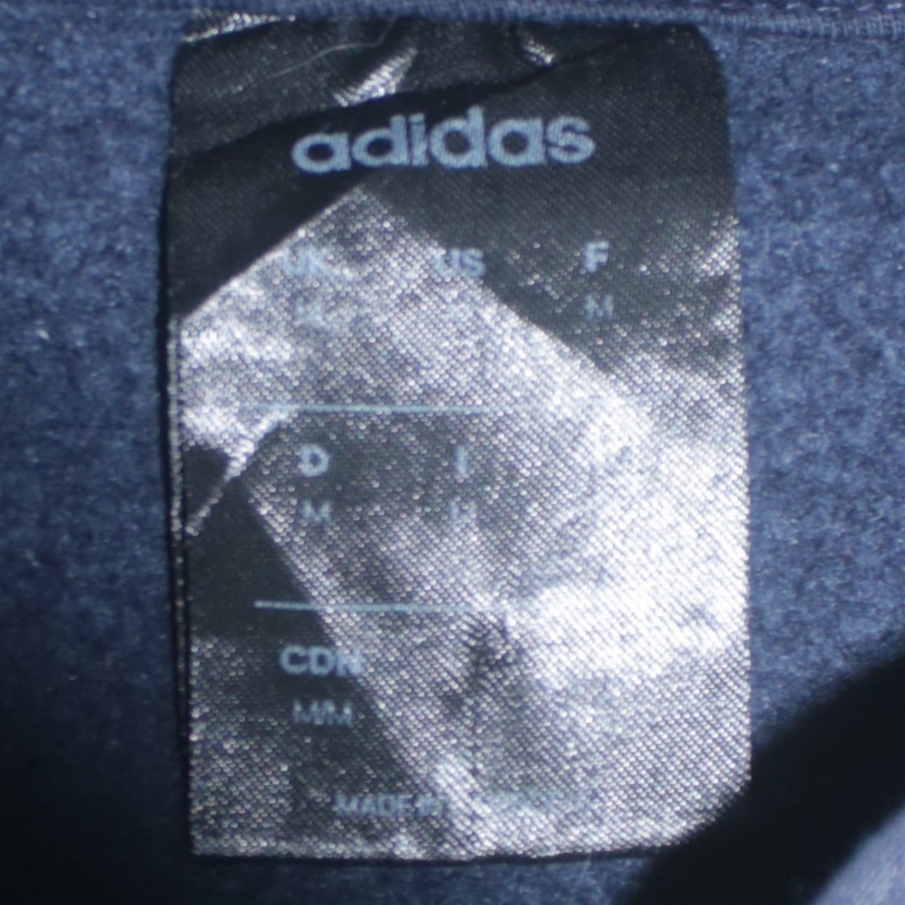 adidas Men’s Blue Pullover Hoodie Medium Logo Fleece Sweatshirt