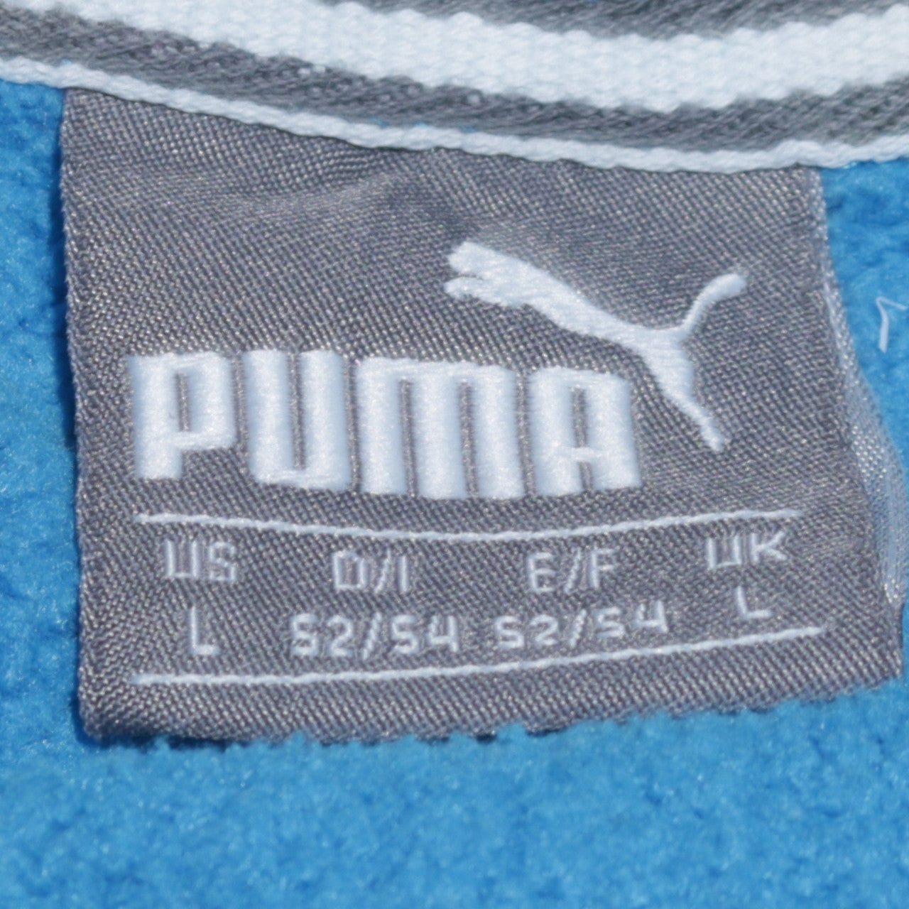 Puma Mens Blue Pullover Hoodie L Logo Graphic Sportswear