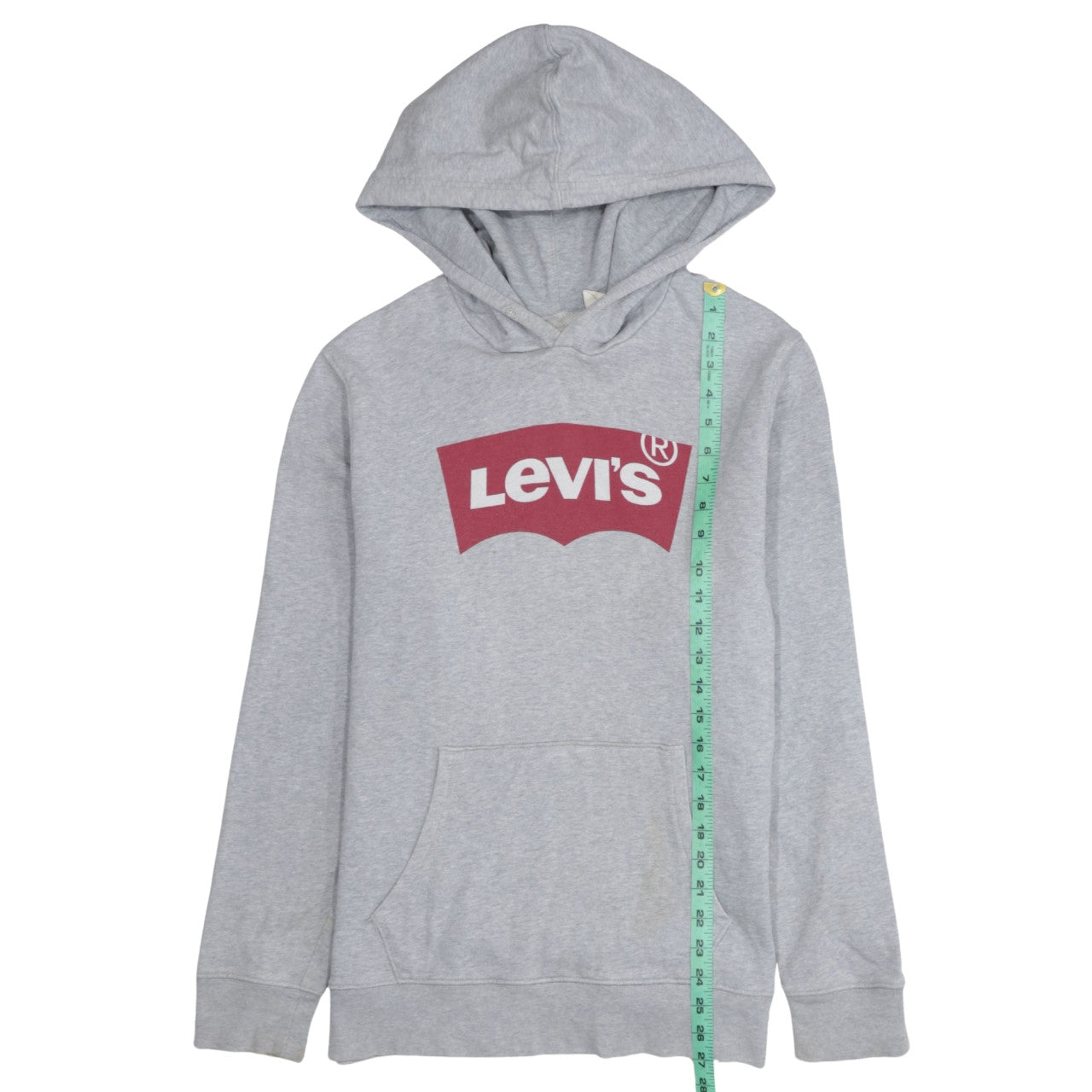 Levi's Men's Grey Pullover Hoodie S Classic Logo Sweatshirt