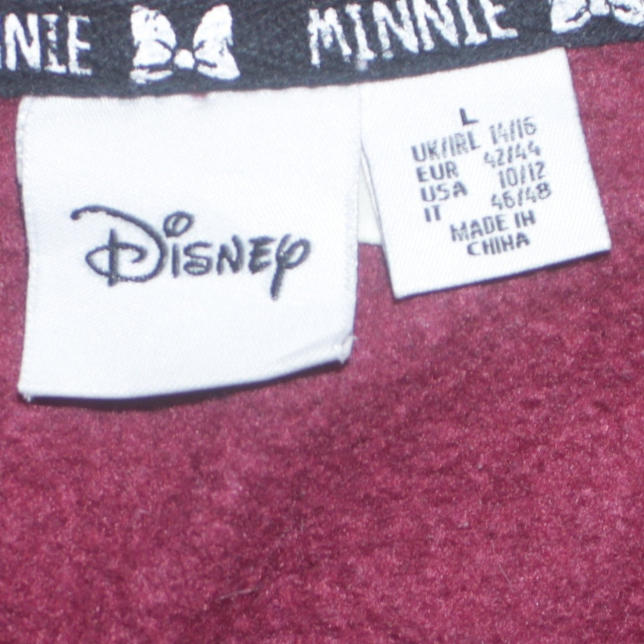 Disney Minnie Mouse Red Polka Dot Unisex Adult L Pullover Jumper