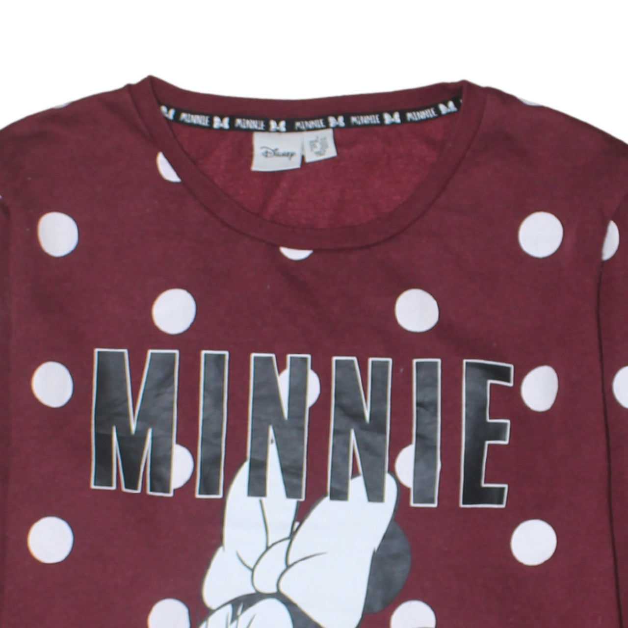 Disney Minnie Mouse Red Polka Dot Unisex Adult L Pullover Jumper