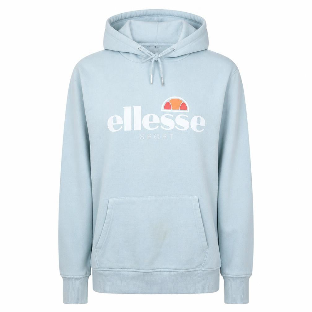 Ellesse Women Blue Pullover Hoodie UK 12 Hooded Logo Sport Style