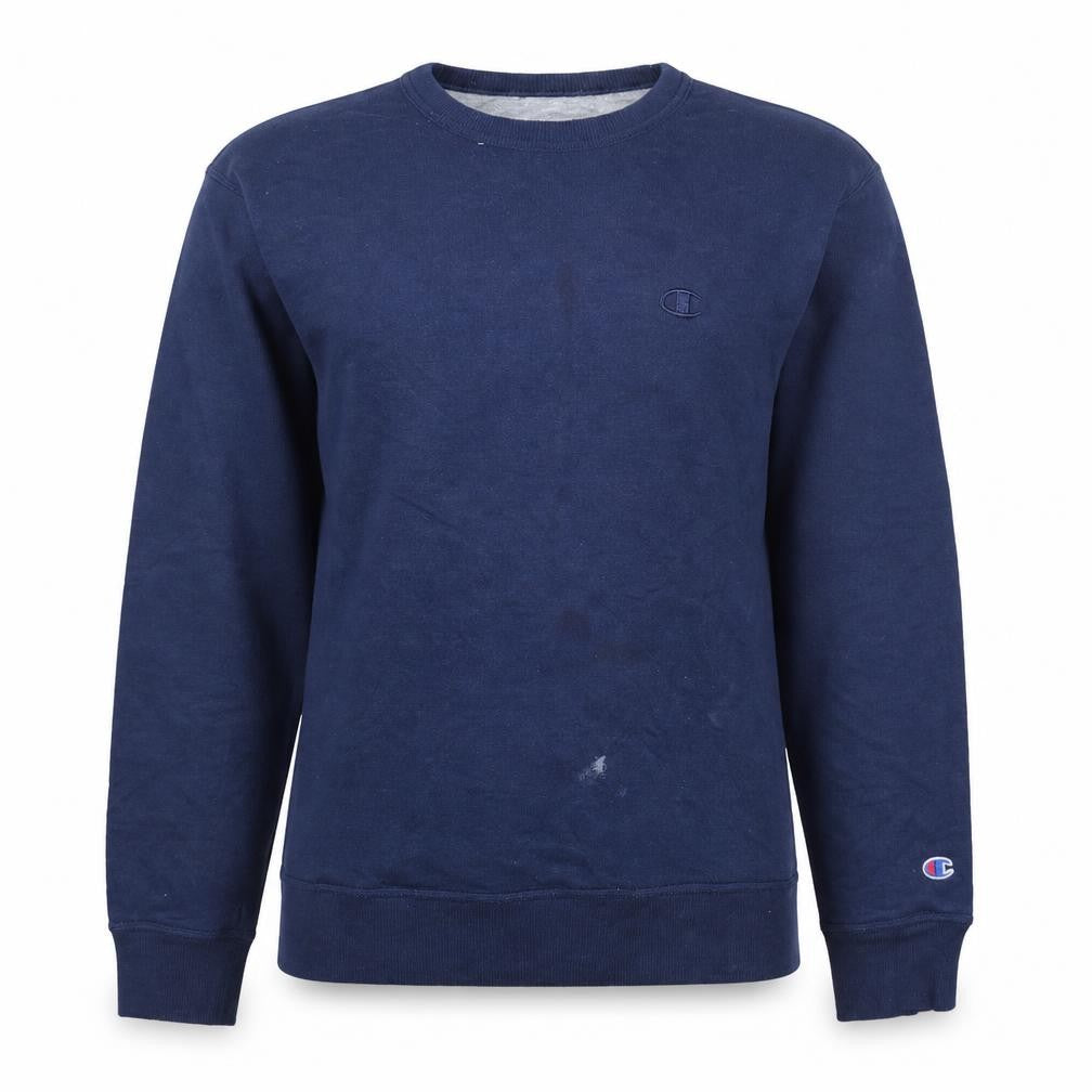 Champion Mens Navy Blue Crew Neck Pullover Sweatshirt Size M
