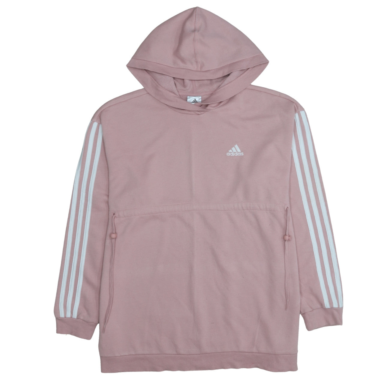 Adidas Women Pink Pullover Hoodie S 8-10 Hooded Cotton Blend Casual