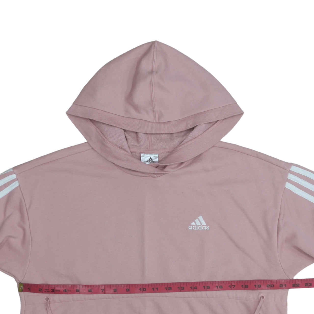 Adidas Women Pink Pullover Hoodie S 8-10 Hooded Cotton Blend Casual