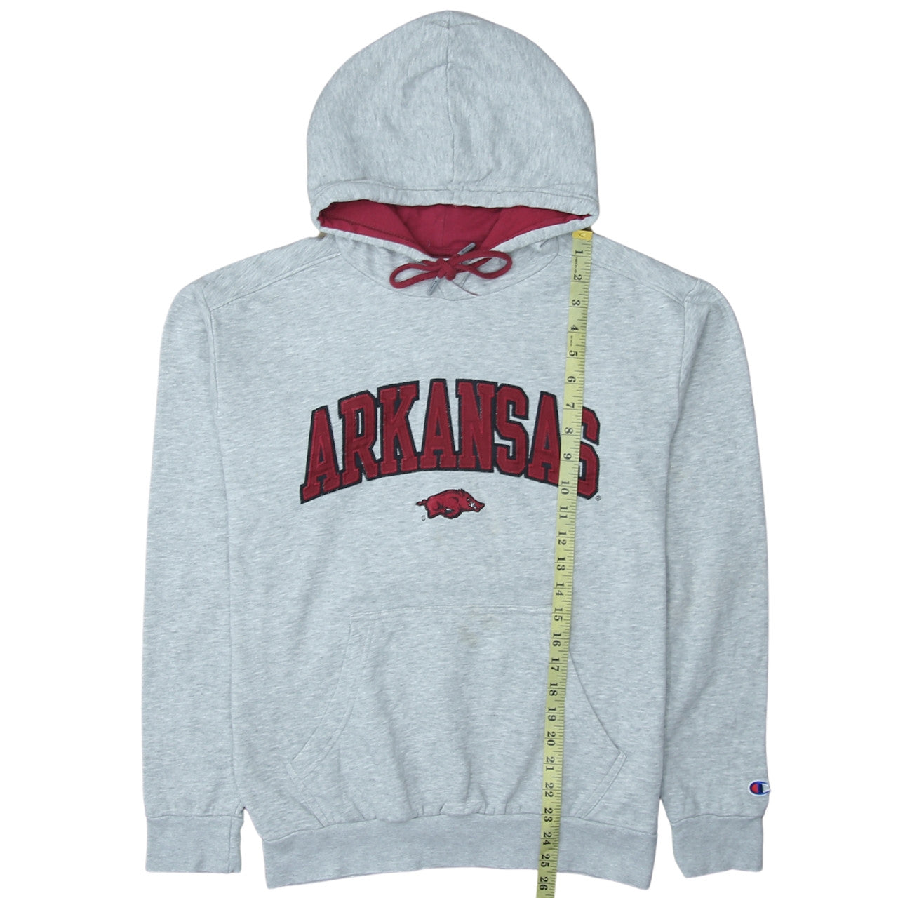 Champion Men’s Grey Arkansas Pullover Hoodie Size S
