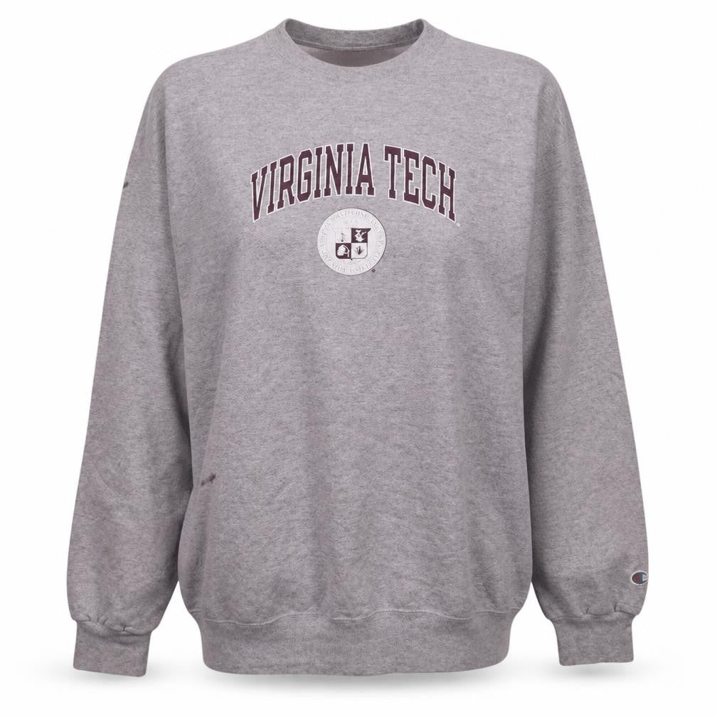 Champion Womens Grey Virginia Tech Pullover Sweatshirt XXL