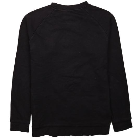 Adidas Womens Black XS Pullover Sweatshirt with Logo Print