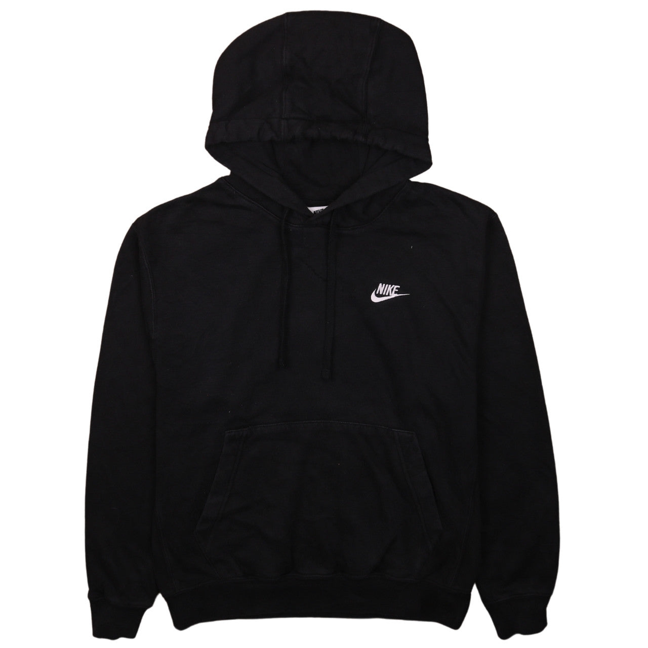Nike Men's Black Pullover Hoodie Small Fleece Logo Sweatshirt