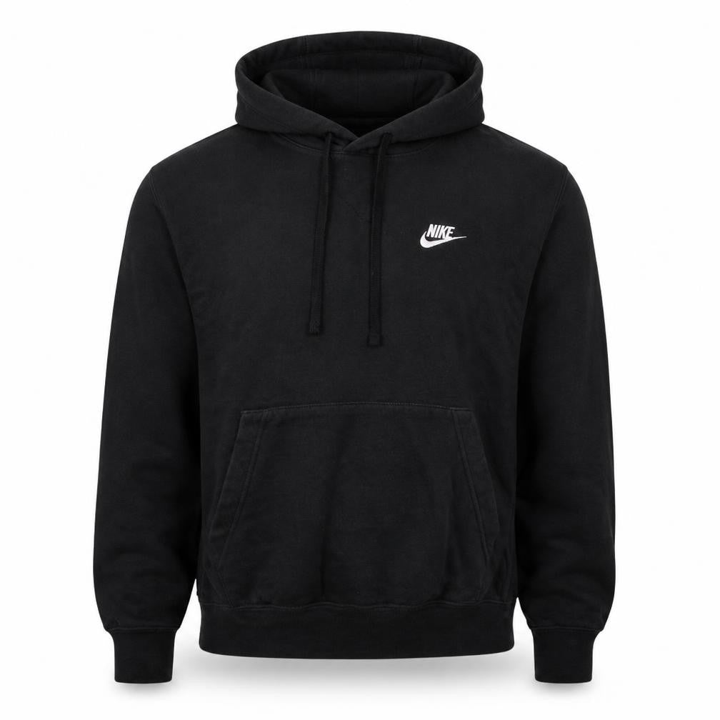 Nike Men's Black Pullover Hoodie Small Fleece Logo Sweatshirt