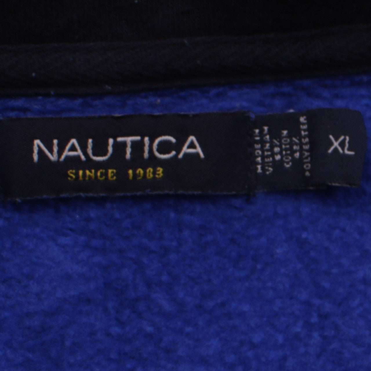 Nautica Men's Blue Fleece 1/4 Zip Pullover Sweatshirt XL