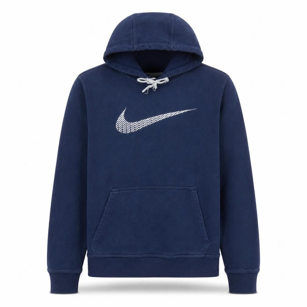 Nike Men's Blue Pullover Hoodie Regular Fit Size M Fleece Sweatshirt
