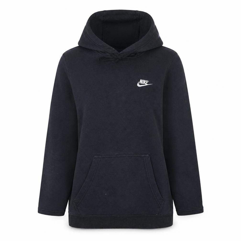 Nike Womens Black Pullover Hoodie XS Hooded Logo Cotton Blend