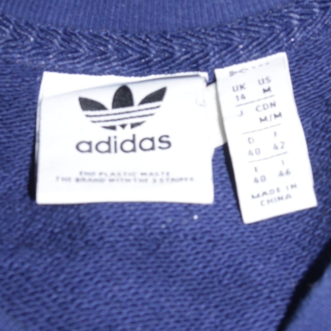 Adidas Women Navy Blue Crew Neck Pullover Sweatshirt UK 14