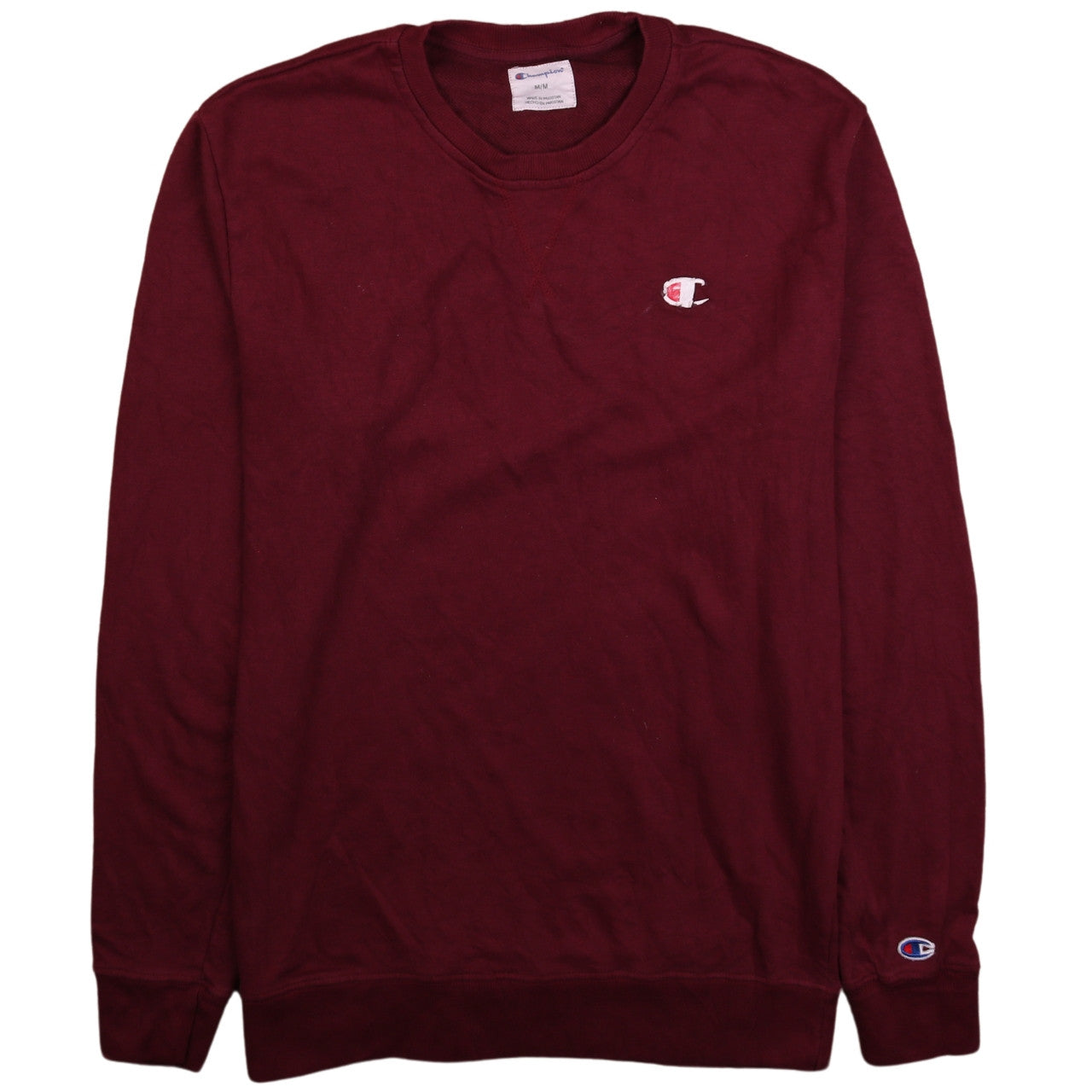 Champion Men's Red Crew Neck Pullover Sweatshirt Size M