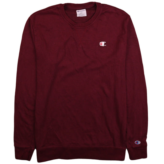 Champion Men's Red Crew Neck Pullover Sweatshirt Size M