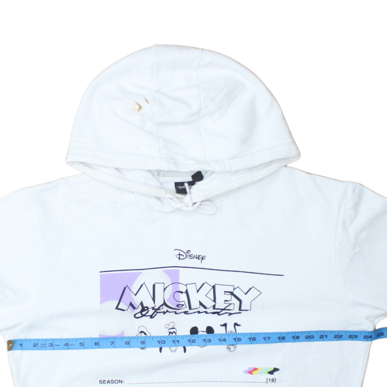Disney Men's White 2XL Pullover Hoodie Mickey Friends Graphic Print