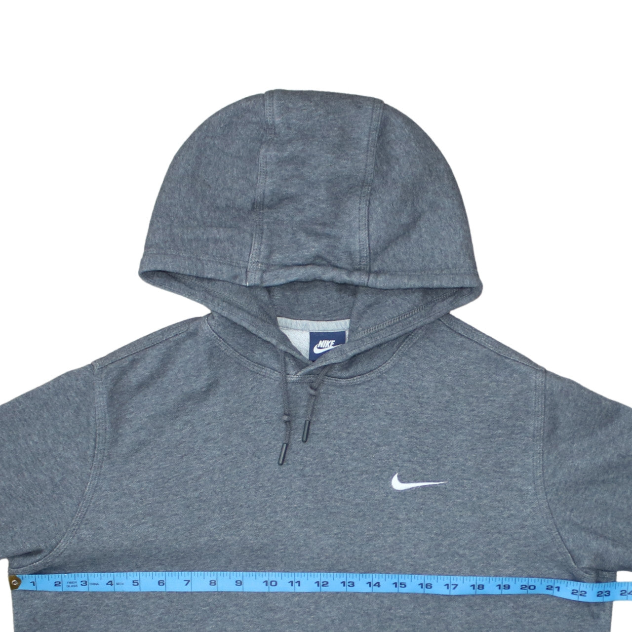 Nike Men Grey Pullover Hoodie L Regular Fit Fleece Sportswear