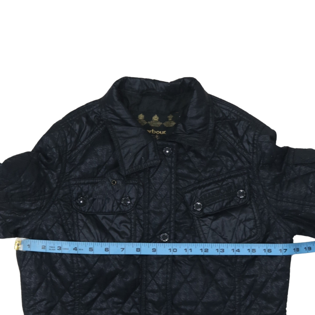 Barbour Womens Black Quilted Mid-Length Jacket Size 10