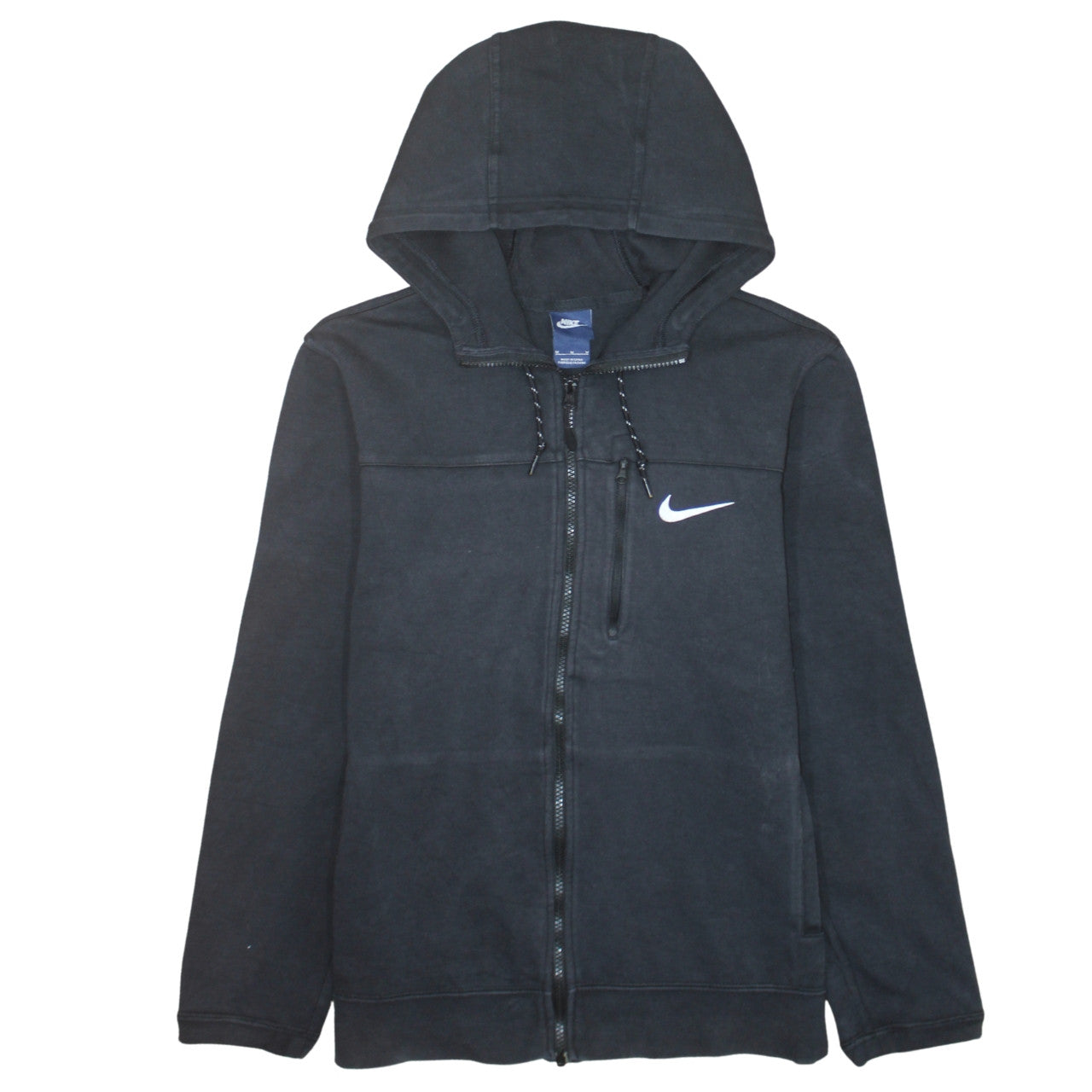 Nike Mens Black Full Zip Hoodie Size M Fleece Sportswear