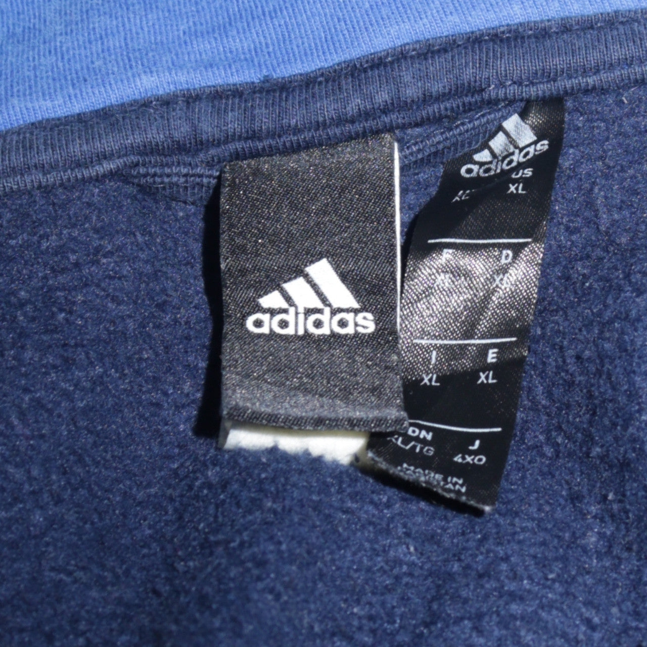 Adidas Men's Blue XL Full Zip Hooded Sports Hoodie