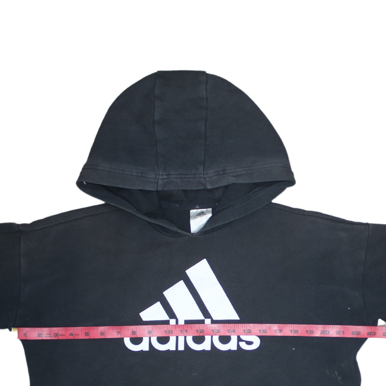 Adidas Womens Black Pullover Hoodie Size M Logo Print Casual