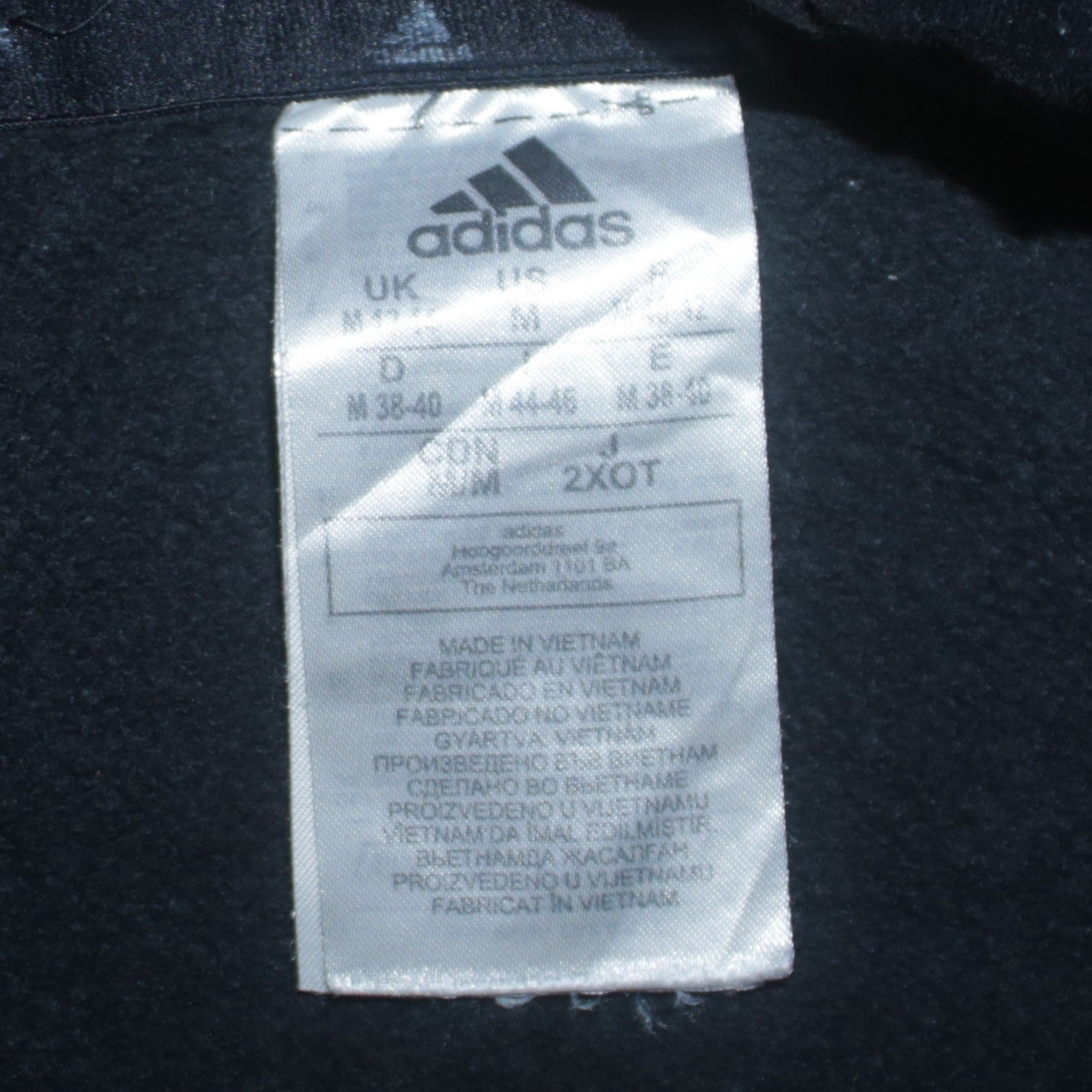 Adidas Womens Black Pullover Hoodie Size M Logo Print Casual