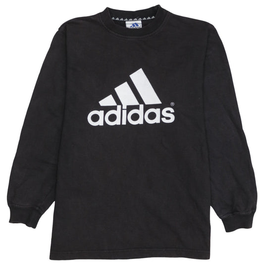 Adidas Boys Black 2XL Pullover Sweatshirt with Large Logo