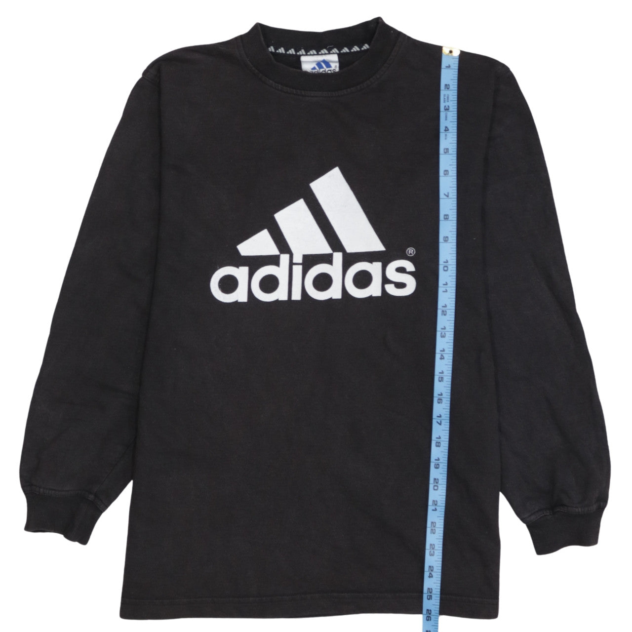 Adidas Boys Black 2XL Pullover Sweatshirt with Large Logo