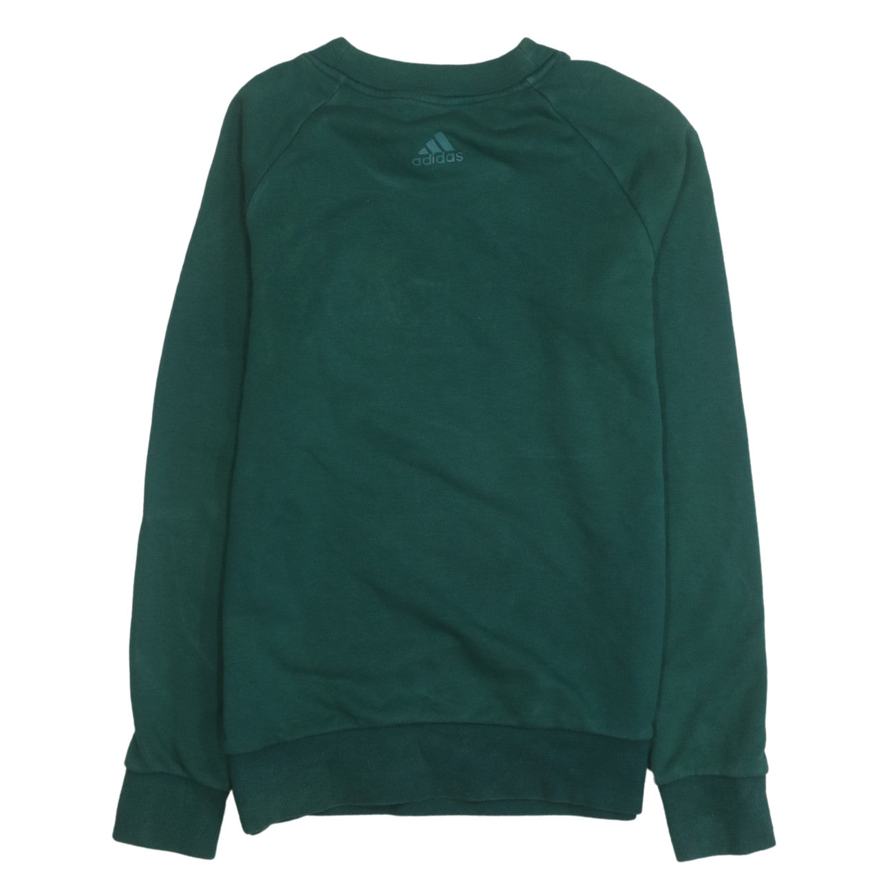 Adidas Women's Green Crew Neck Pullover Sweatshirt UK 8-10 S