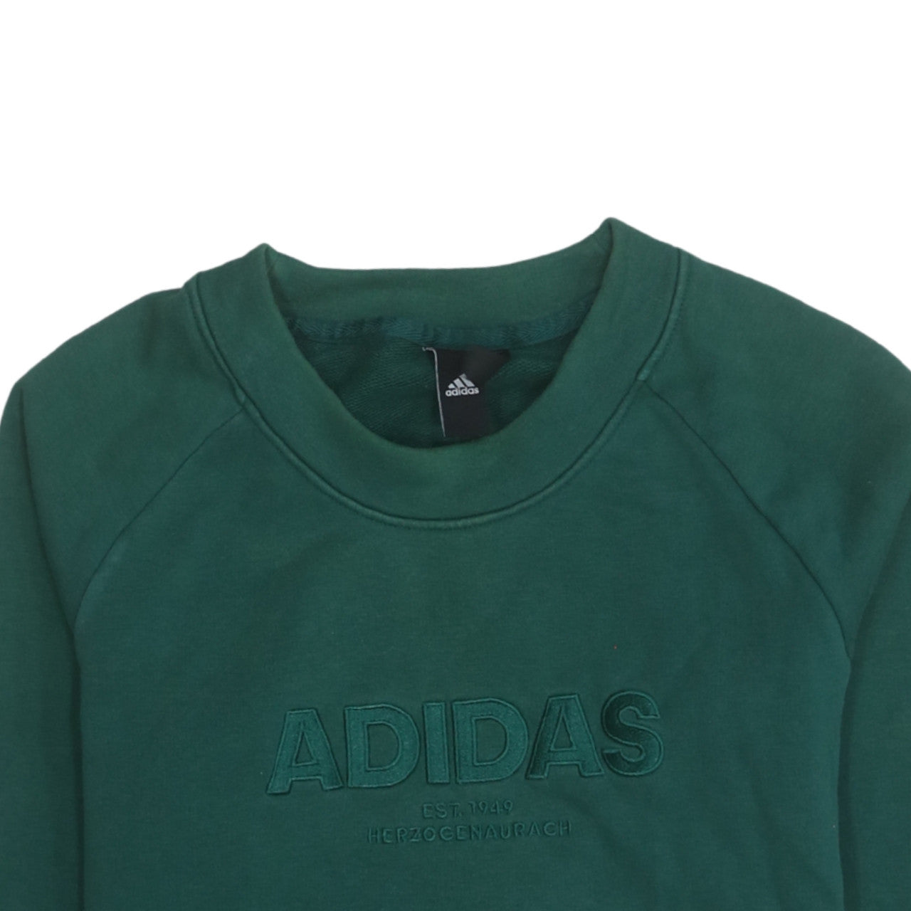 Adidas Women's Green Crew Neck Pullover Sweatshirt UK 8-10 S