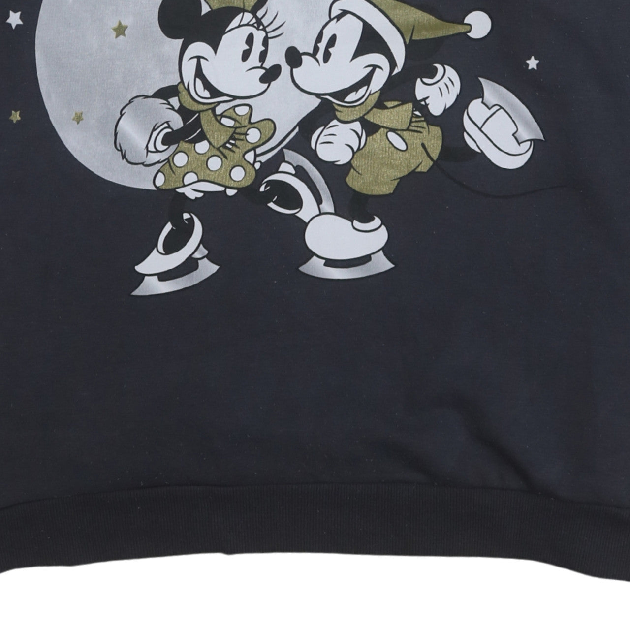 George Disney Women's Black Sweatshirt XL 24-26 Minnie & Mickey Graphic Winter Pullover