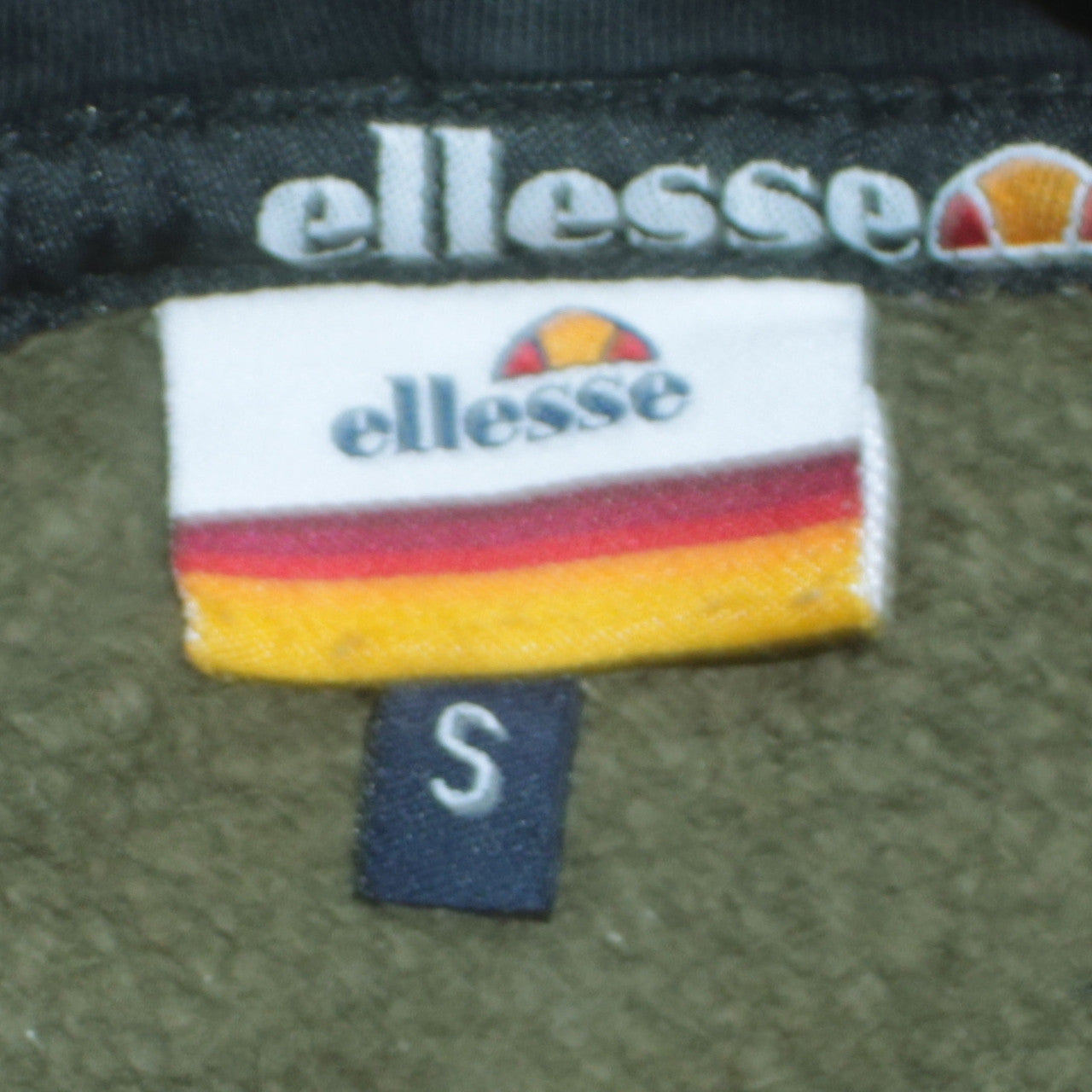 Ellesse Mens Green Pullover Hoodie Small Logo Sportswear