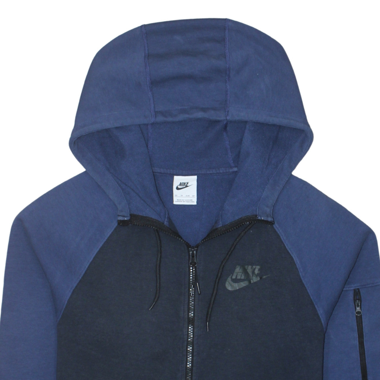 Nike Men's Blue XS Full Zip Hoodie Sports Jersey Cotton Blend