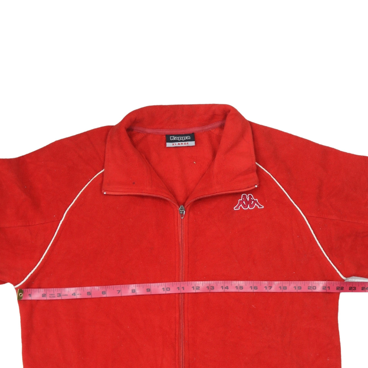 Kappa Men's Red Fleece Full Zip Jacket Size XL Regular Fit