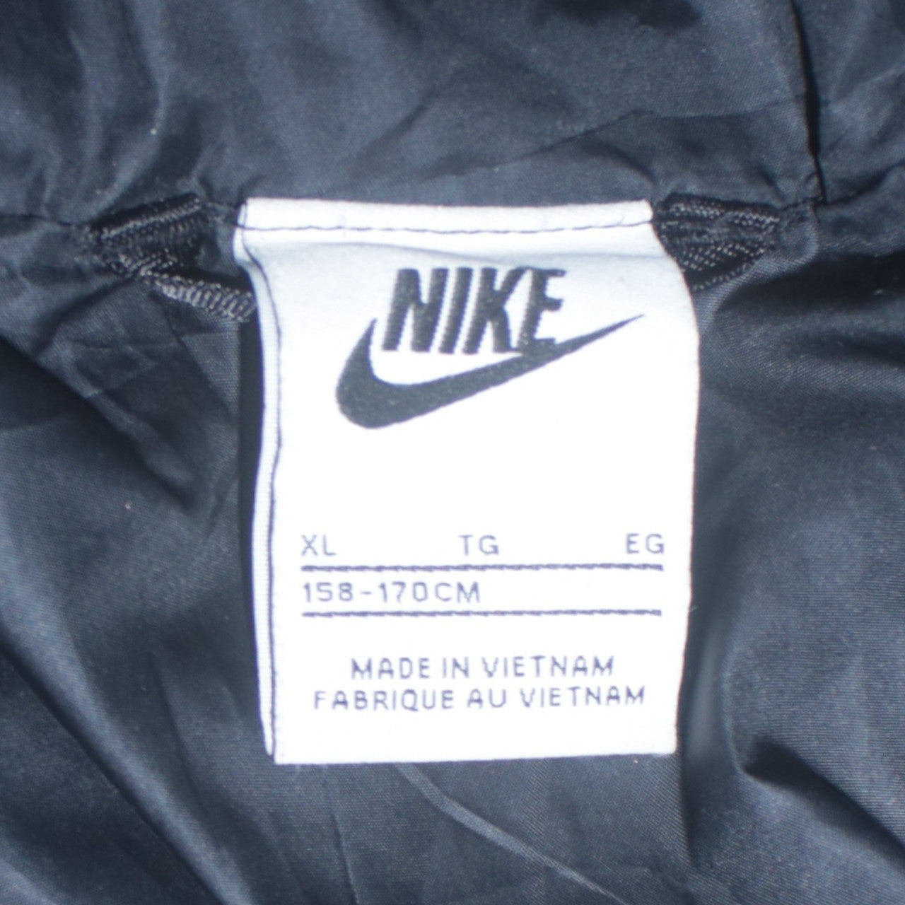 Nike Boys Black Colourblock Hooded Puffer Jacket Size 158 XL Winter Coat