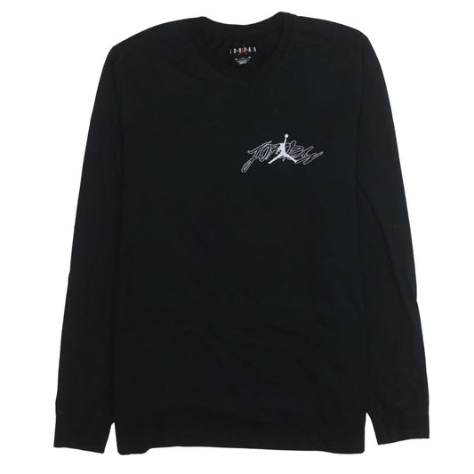Jordan Mens Black Long Sleeve Crew Neck T-Shirt XL Graphic Print