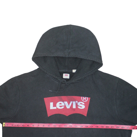 Levi's Men's Black Pullover Hoodie XL Graphic Logo Cotton Casual