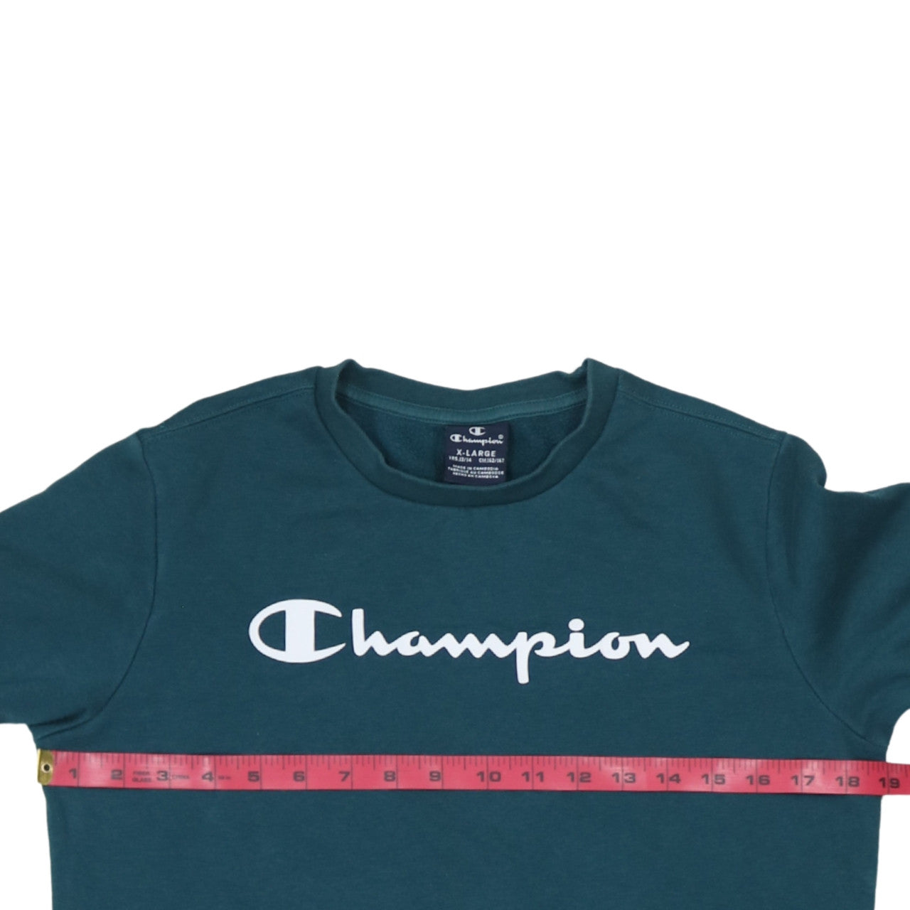 Champion Boys Green Logo Pullover Sweatshirt 13-14 Years