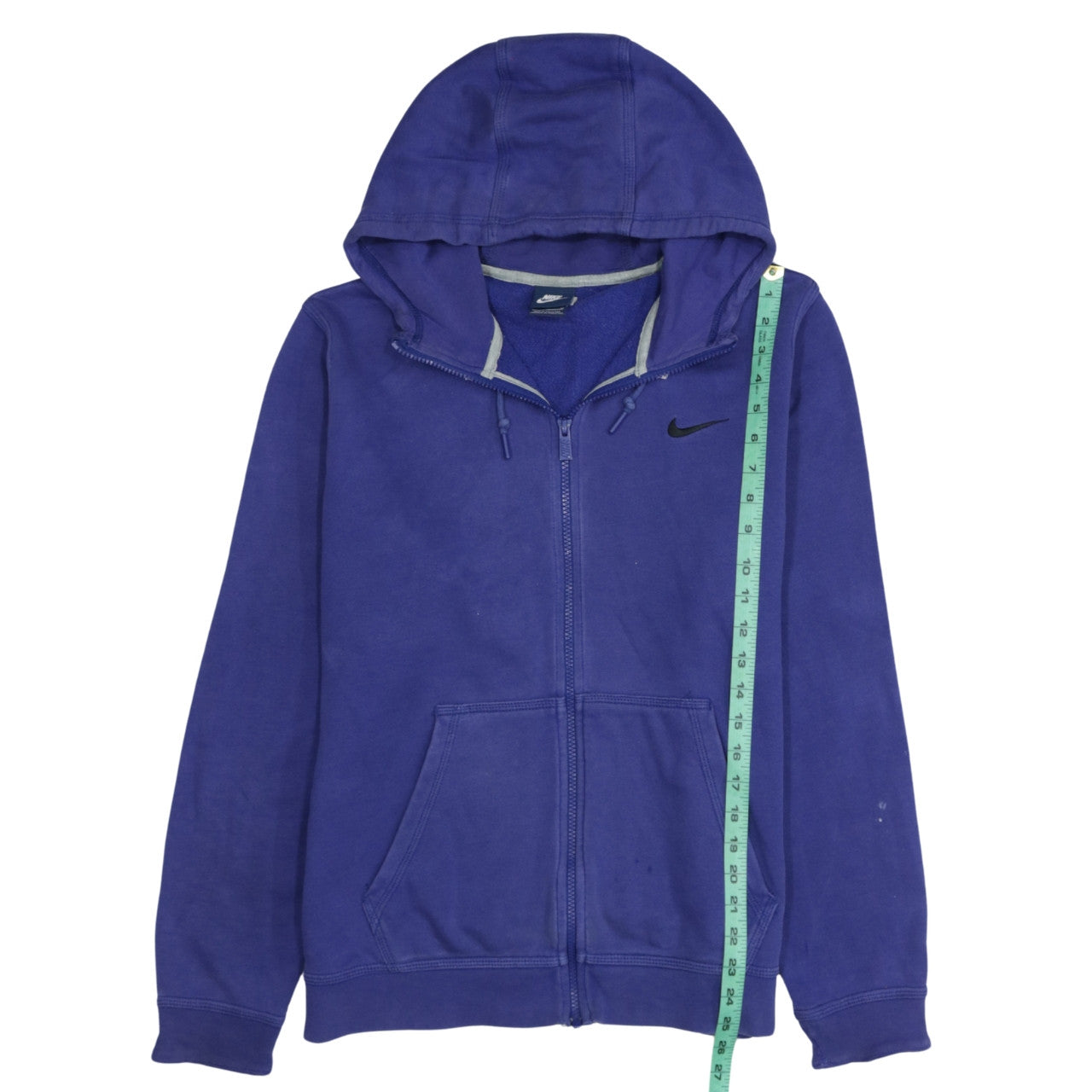 Nike Women Blue Full Zip Hoodie Size M Cotton Blend