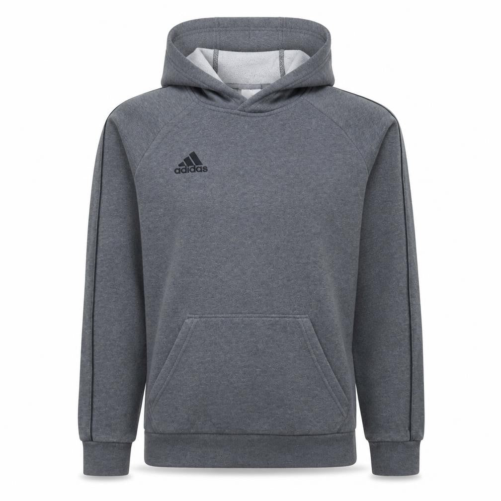 Front view of Adidas Men's Grey Pullover Hoodie XS Regular Fit Sportswear