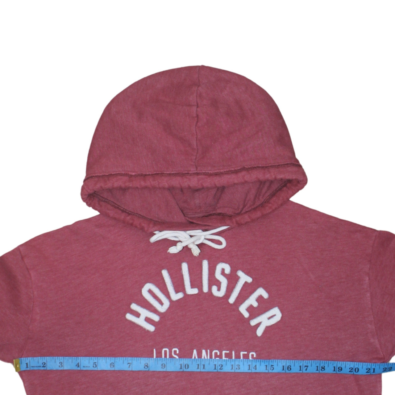 Hollister Women’s Pink Pullover Hoodie L Los Angeles Logo Cotton Blend