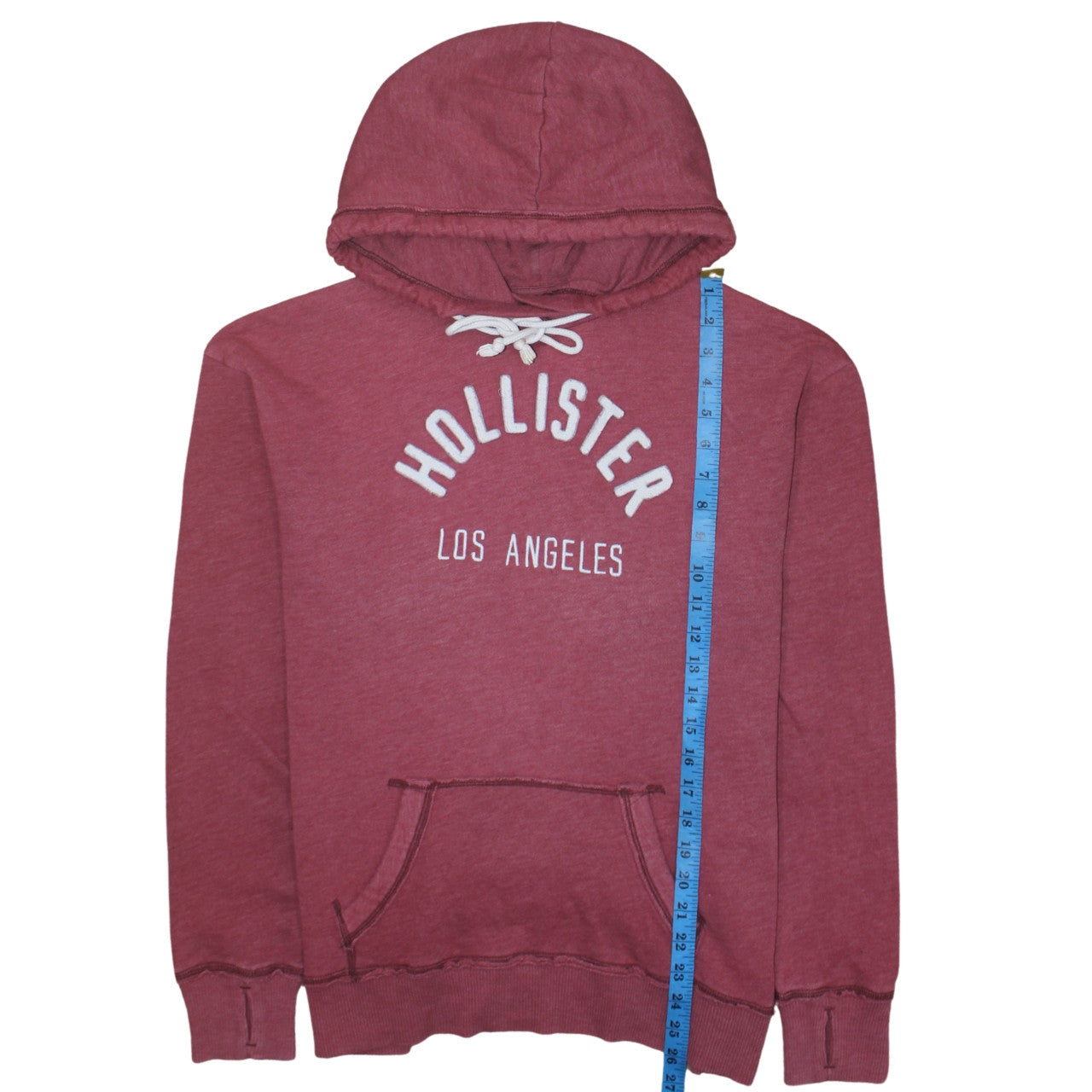 Hollister Women’s Pink Pullover Hoodie L Los Angeles Logo Cotton Blend